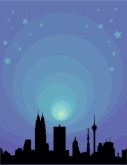 Purple Sky in the City