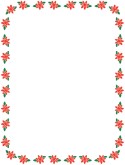 Small Poinsettia Winter Frame