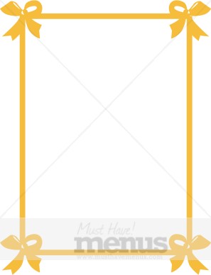 Tied Party Bows Frame in Gold