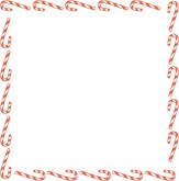 Square Spun Sugar Canes Blank Card