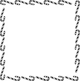 BW Candy Canes Square