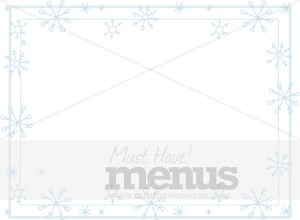 Horizontal Snowflakes in Soft Blue