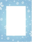 Blue Snowflake Frame with Text Field