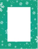 Thick Green Border with Snowflakes