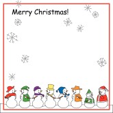 Party Snowmen Blank Specials Card