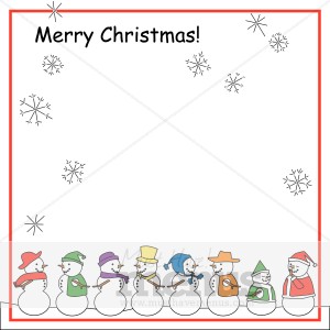 Party Snowmen Blank Specials Card