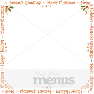 blank holiday announcement card christmas menu borders
