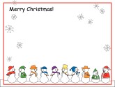 Happy Snowmen Frame