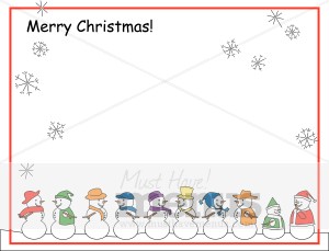 Happy Snowmen Frame