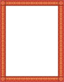 Red Geometric Border with Accents