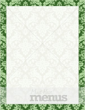 Green Repeating Floral Motif