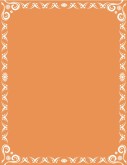 Orange Backdrop with White Pattern