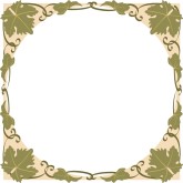 Square Grape Leaf Frame