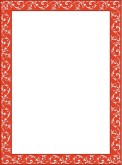 Simple Red Floral Frame