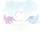 Anteaters In Love Valentine Image