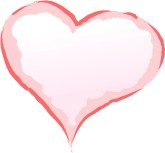 Watercolor pink heart