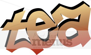 Graffiti Browns Tea Word Art