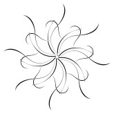 Stylized Pinwheel Flower