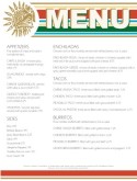 Mexican Eagle Menu