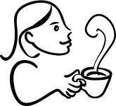 Cafe Girl Clipart