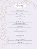 Lavender Swirls Dessert Menu