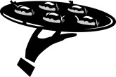 Tray of Appetizers Clipart