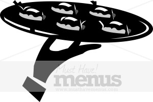 Tray of Appetizers Clipart