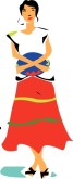 Mexican Waitress Clipart
