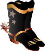 Black Cowboy Boots Clipart