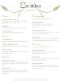 Spring Silhouettes Menu