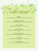 Striped Green Tangle Dessert Menu