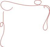 Curly Red String Border