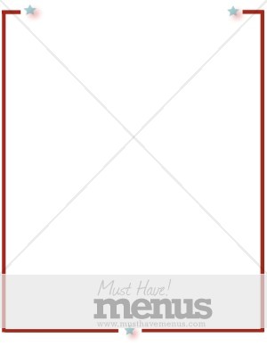 Stars and Red Line Border