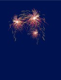 Dark Blue Sky  with Fireworks