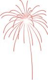 Single Red Fireworks Exploding