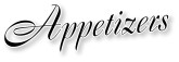 Appetizers Black Script