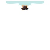 Chocolate Cake Border on Blue