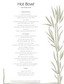Asian Restaurant Menu