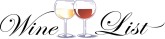 Wine List Black Word Art
