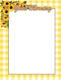 Yellow Gingham Sunflower Border