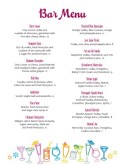 Outlined Cocktails Bar Menu
