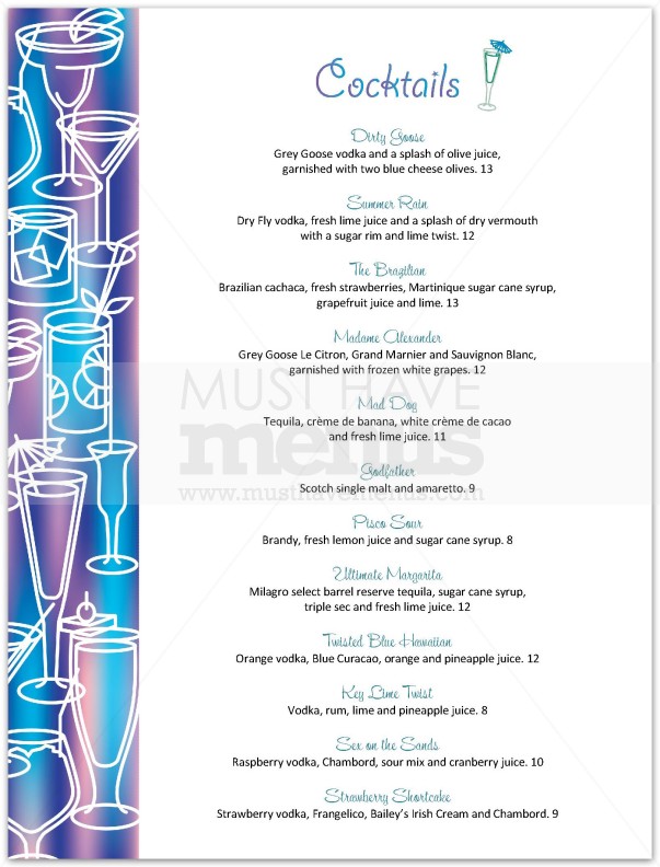 Cocktail Menu Template | page 1