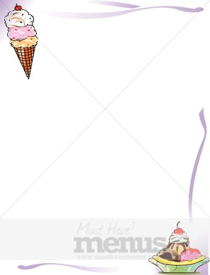 Ice Cream Sundae Border