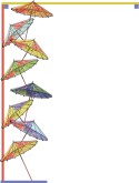 Asian Umbrellas Border