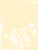 White Cranes on Yellow Background