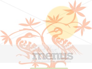 Cranes Watermark Clipart