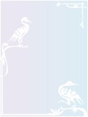 Cranes on Blue Background