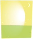 Yellow Lime Starry Background