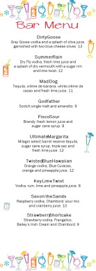 Customize Drinks 2 for 1 Print and Cut Menu