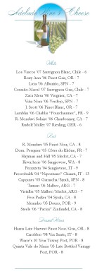 Customize Vineyard Wine Menu